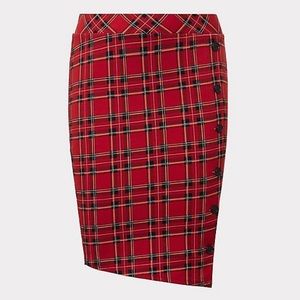 RETRO CHIC PLAID BUTTON DOWN SKIRT